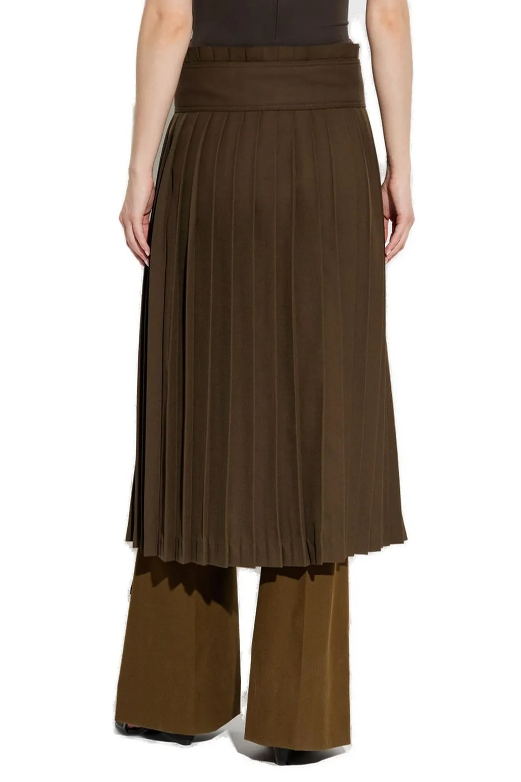 Pleated Skirt With Belt