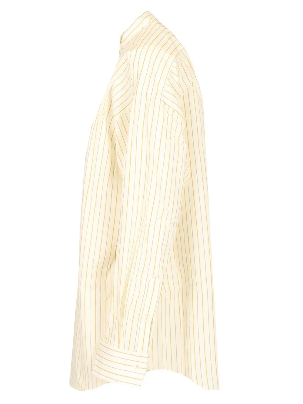 Striped Band Collar Shirt