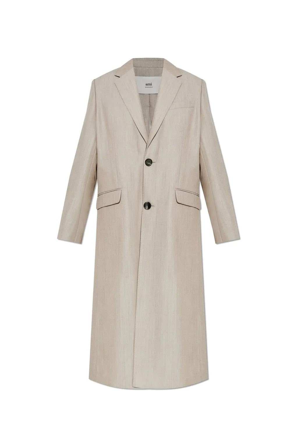 Single-Breasted Wool Coat