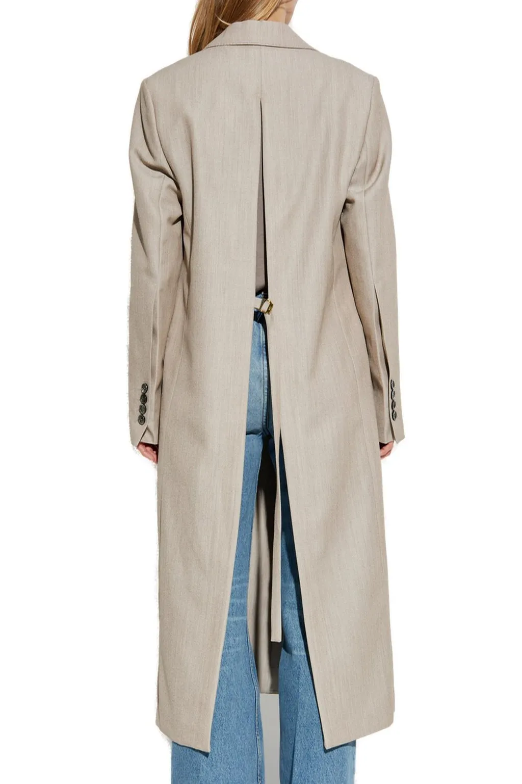 Single-Breasted Wool Coat