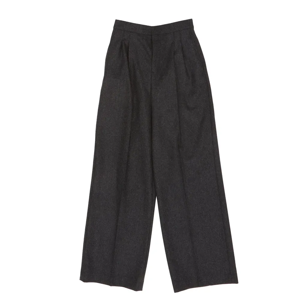 Wide-Leg Wool Trousers