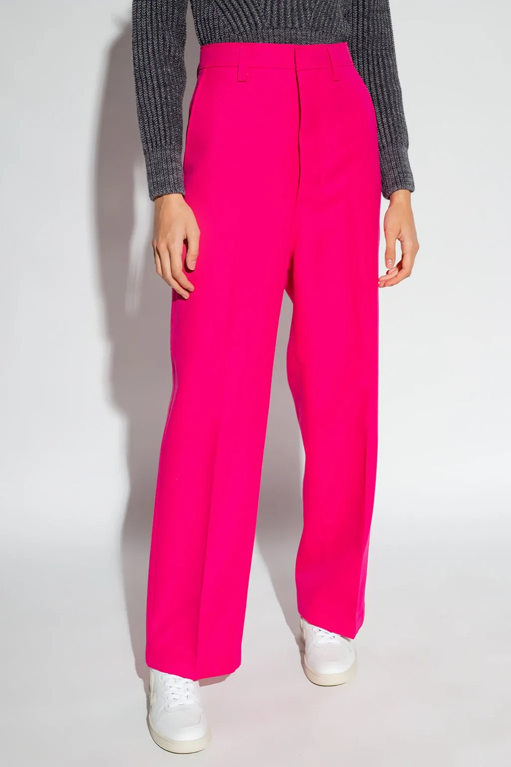 High-Waisted Straight-Leg Trousers