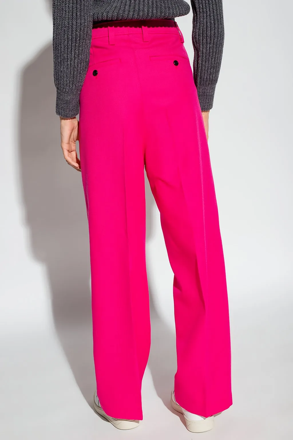 High-Waisted Straight-Leg Trousers