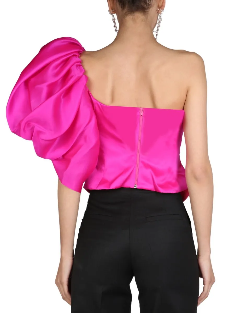 One-Shoulder Top With Voluminous Sleeve