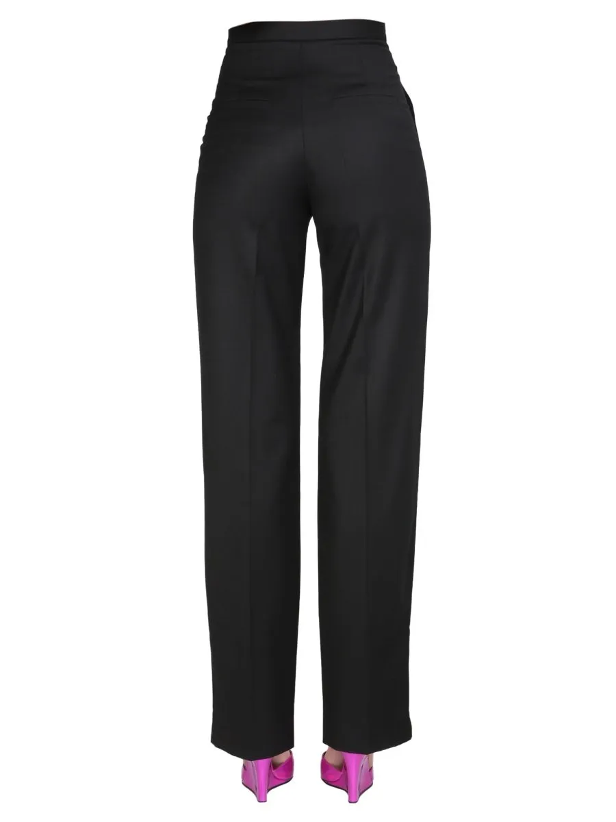 High-Waisted Straight-Leg Trousers