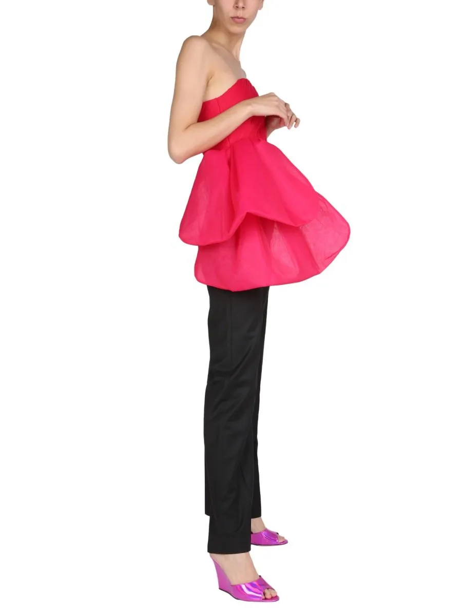 Strapless Top With Bow Detail