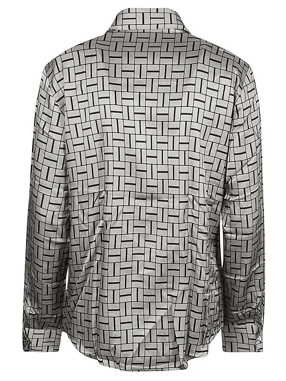 Geometric Print Silk Shirt