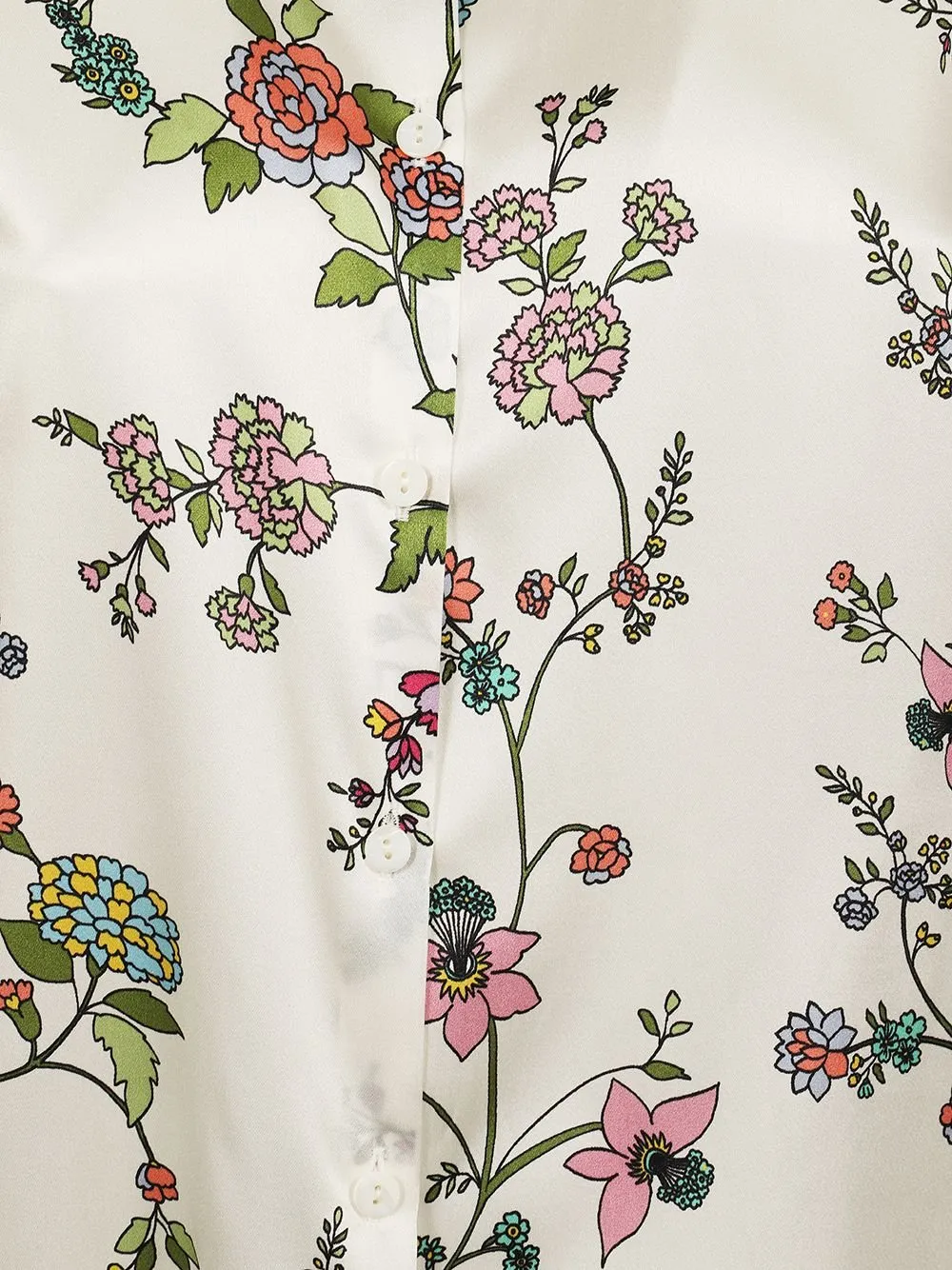 Floral Print Silk Shirt