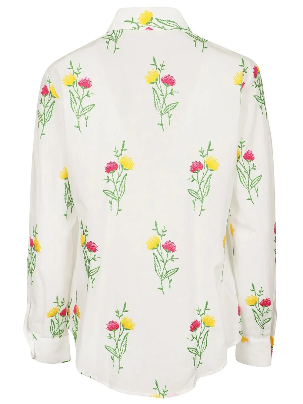 Floral Embroidered Cotton Shirt