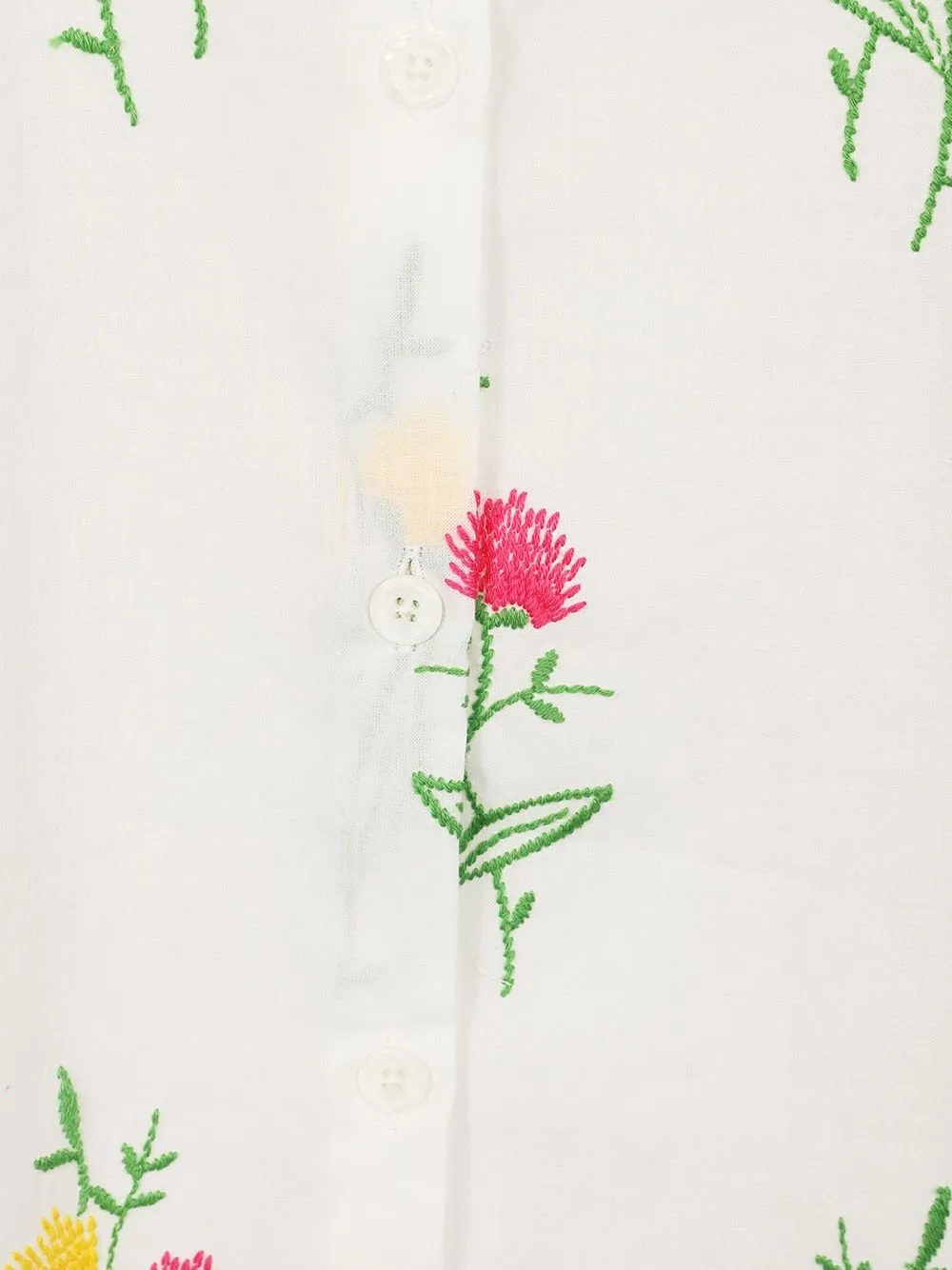 Floral Embroidered Cotton Shirt