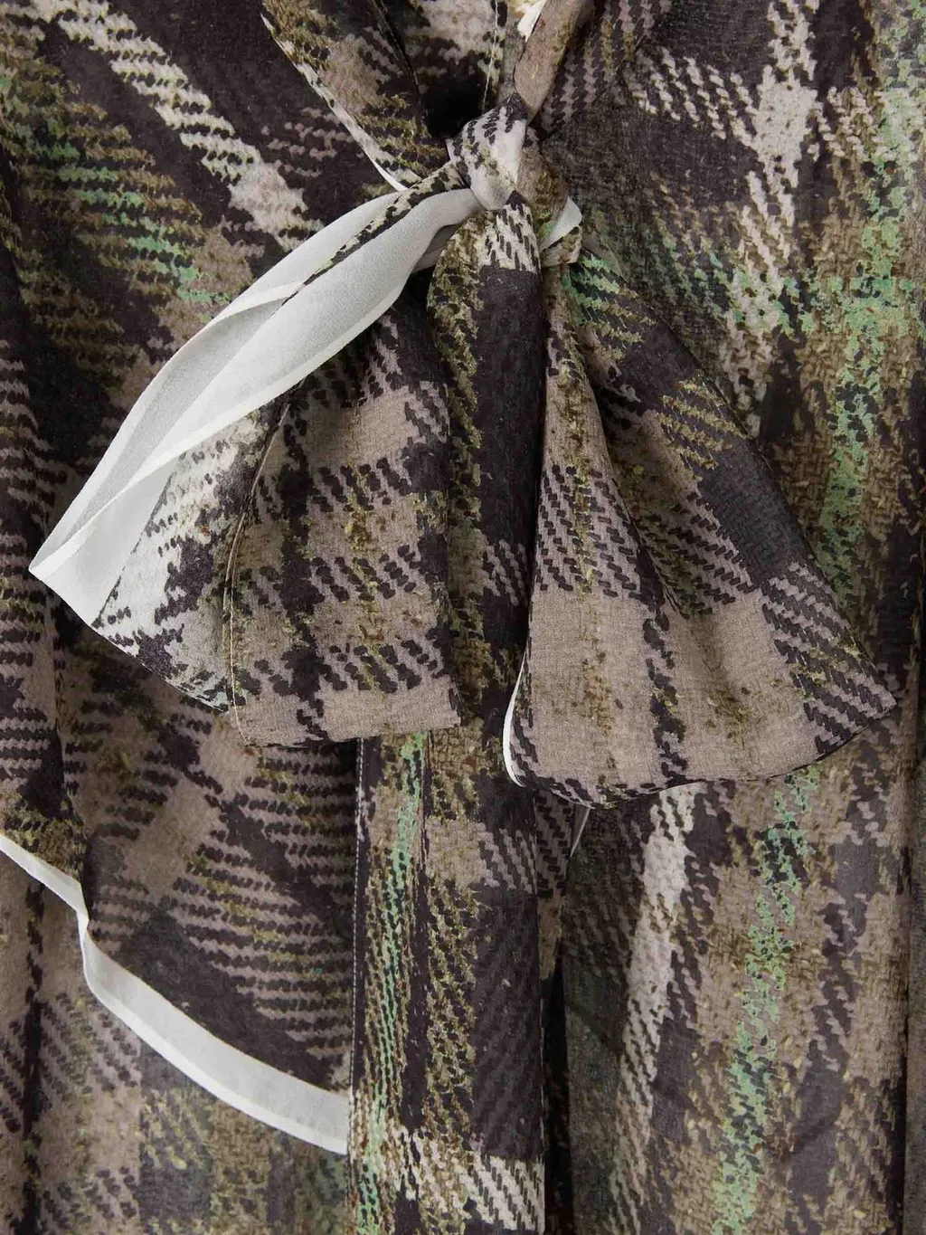 Plaid Ruffle Blouse