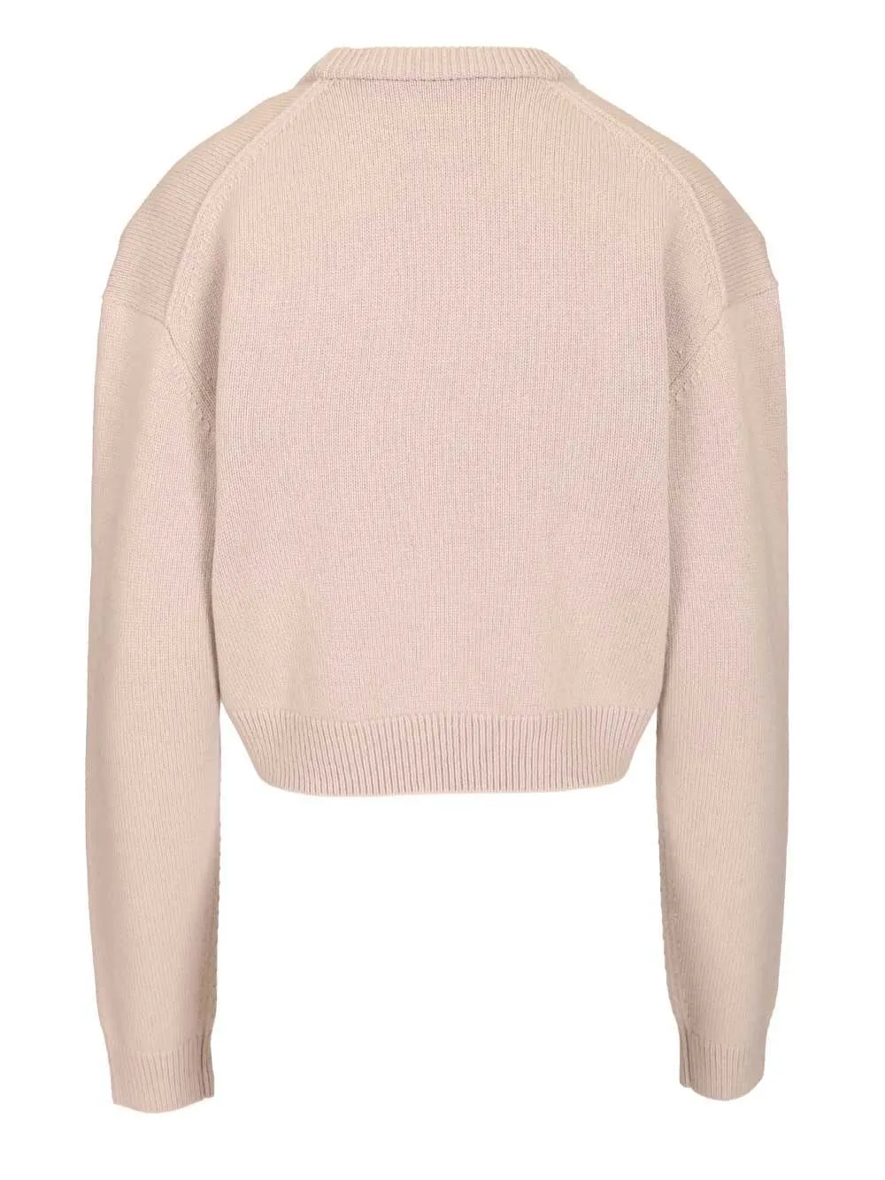Cropped V-Neck Sweater