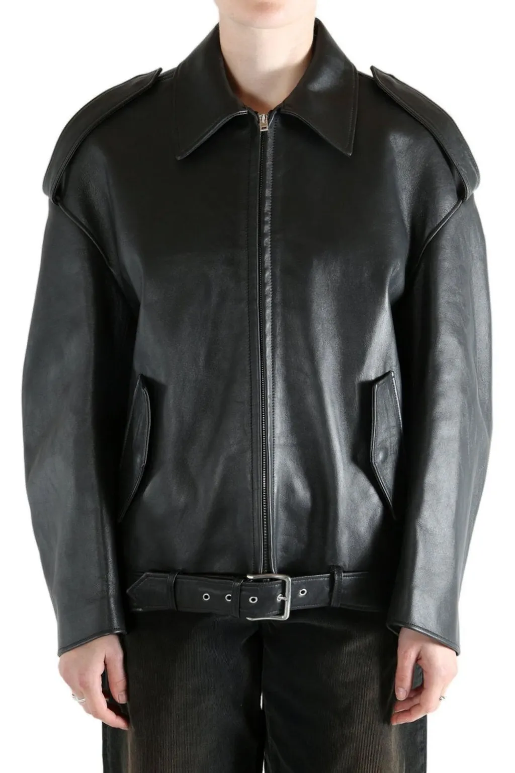 Leather Bomber Jacket