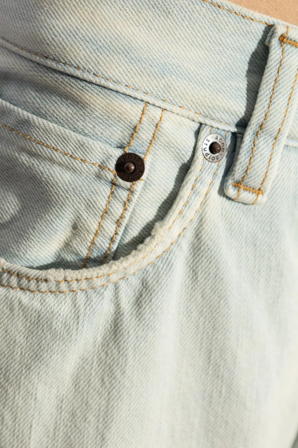 Wide-Leg Distressed Jeans