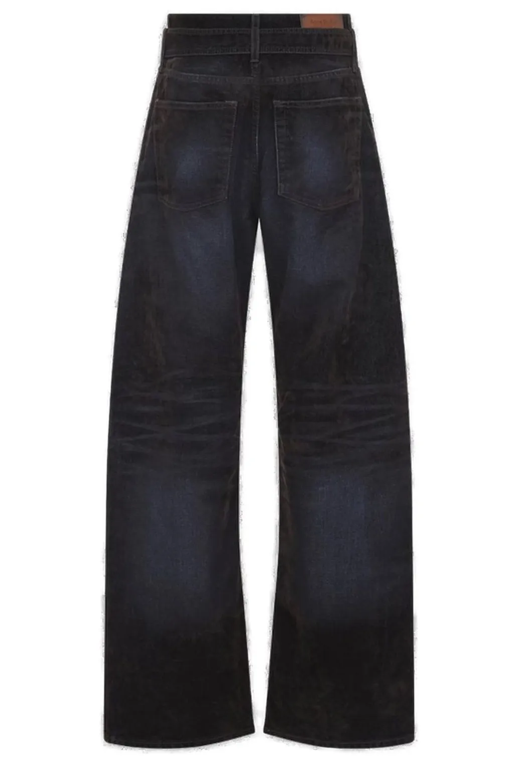 Wide-Leg Jeans With Belt