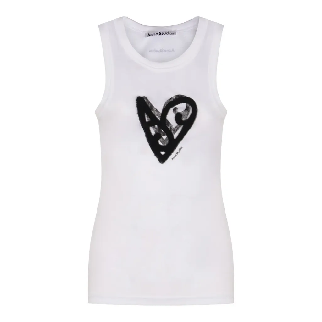 Tank Top With Heart Print
