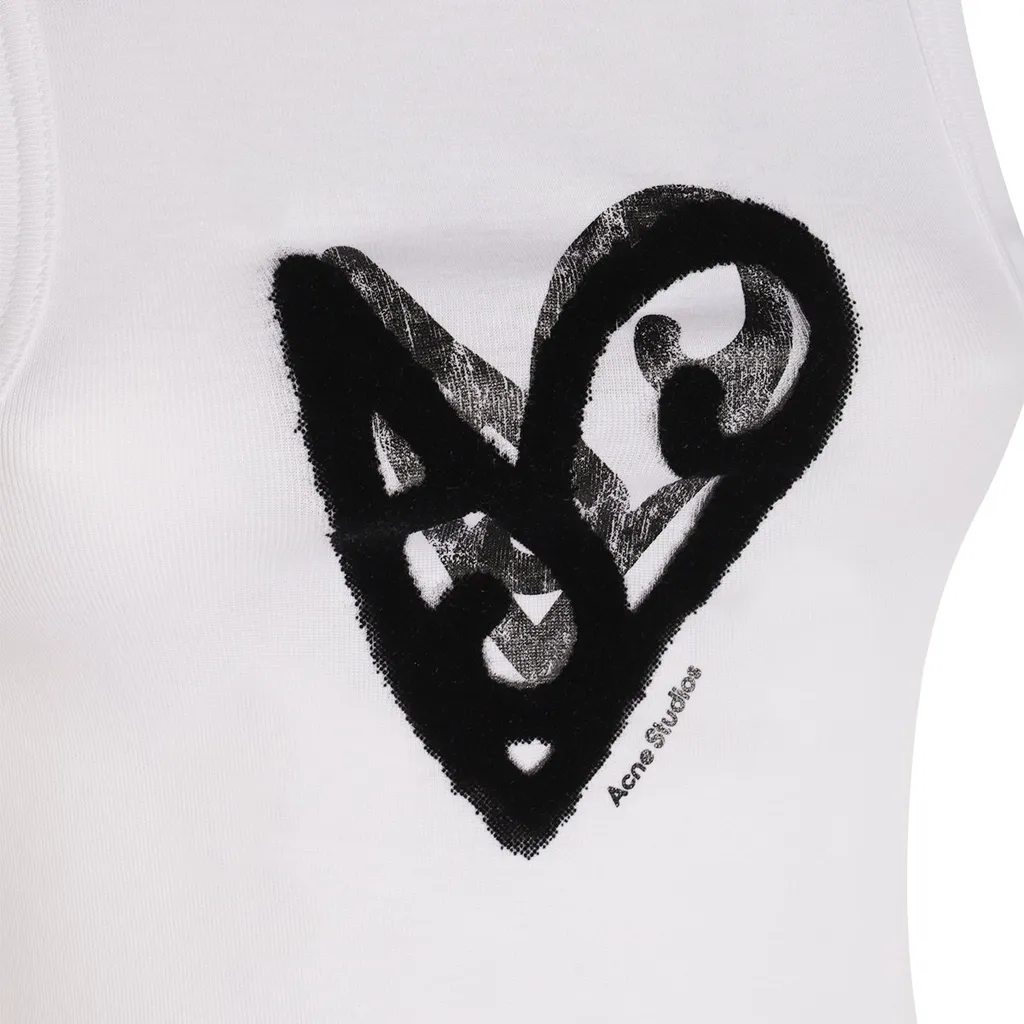 Tank Top With Heart Print