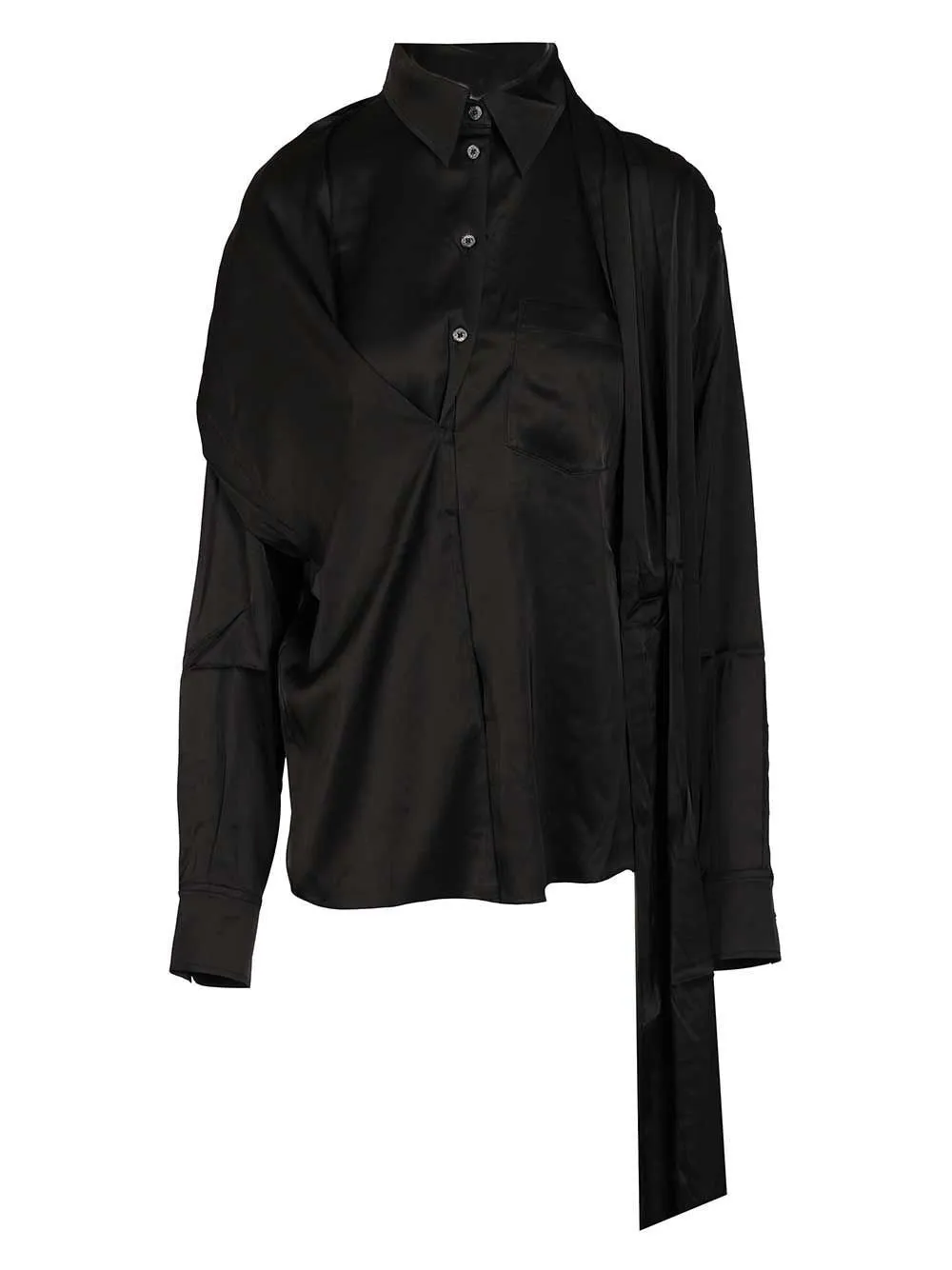Asymmetric Draped Shirt