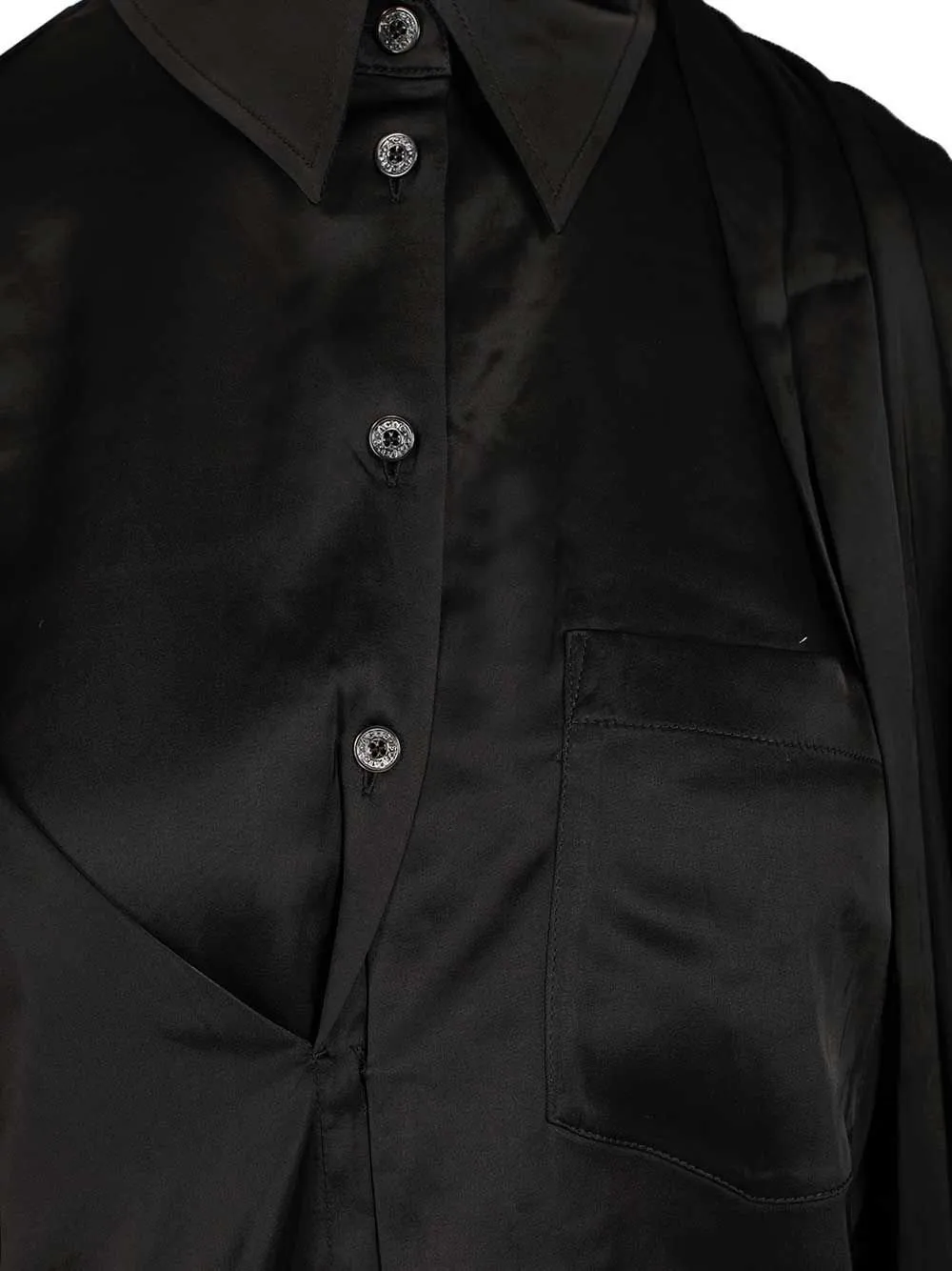 Asymmetric Draped Shirt