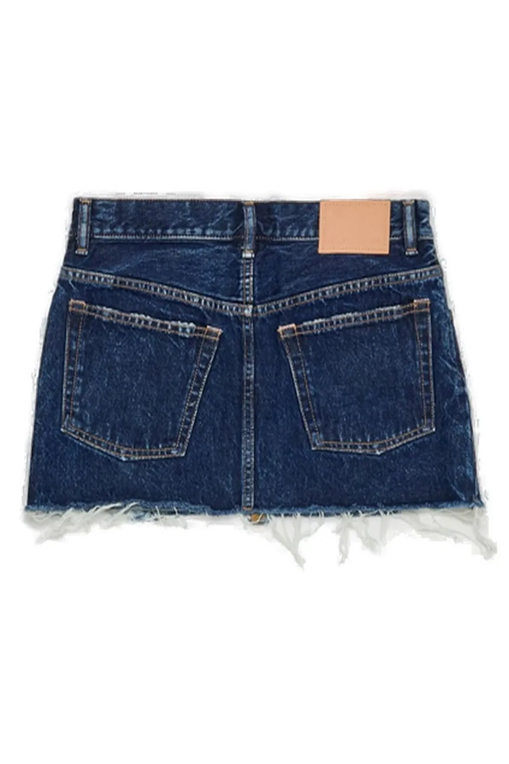 Distressed Denim Mini Skirt