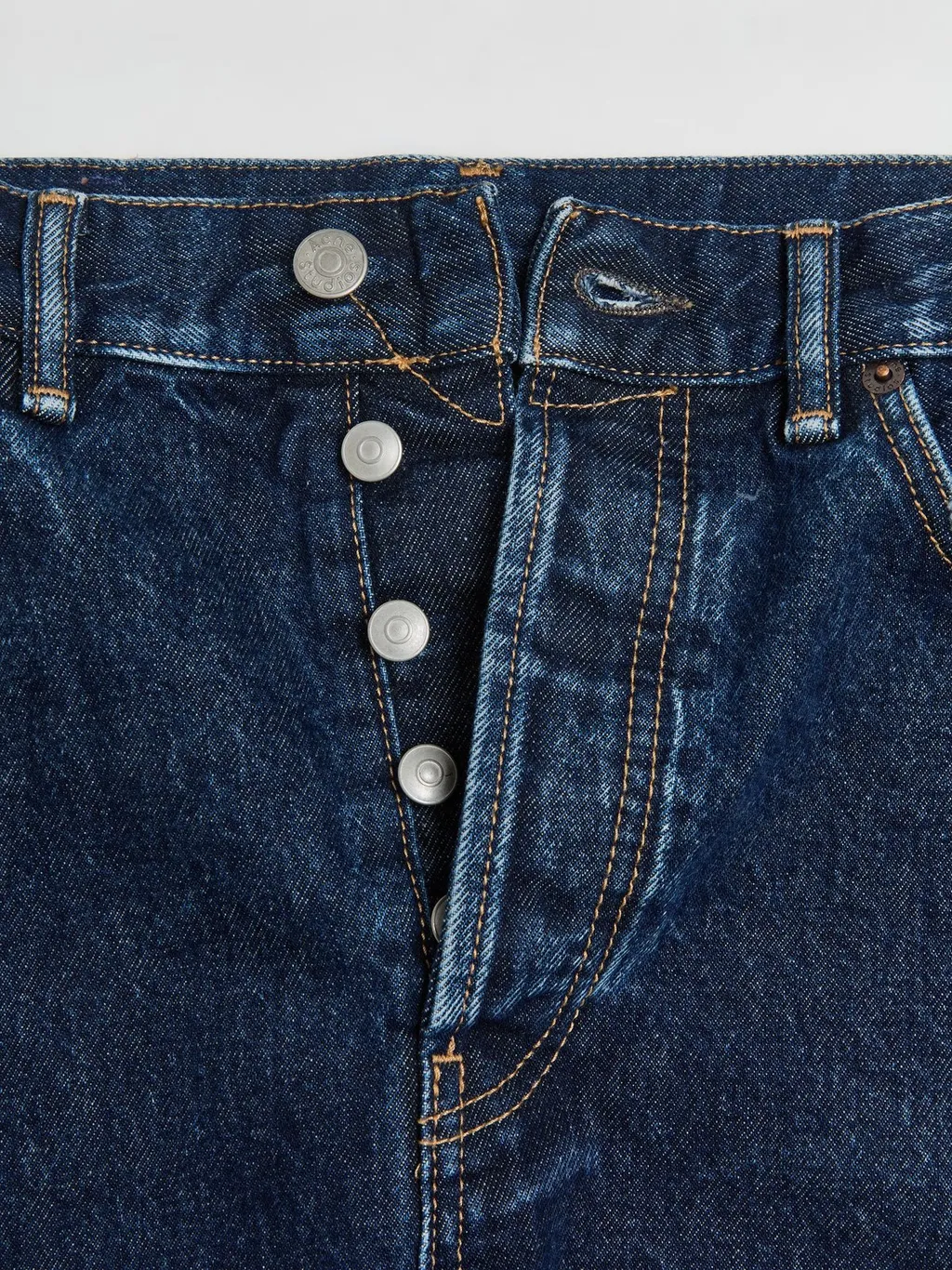 Distressed Denim Mini Skirt