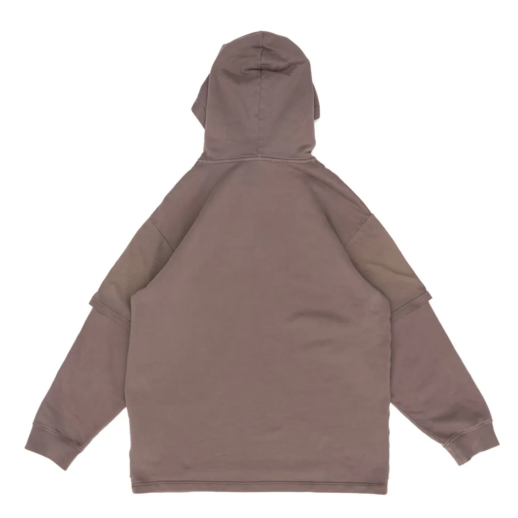 Logo Print Layered Hoodie