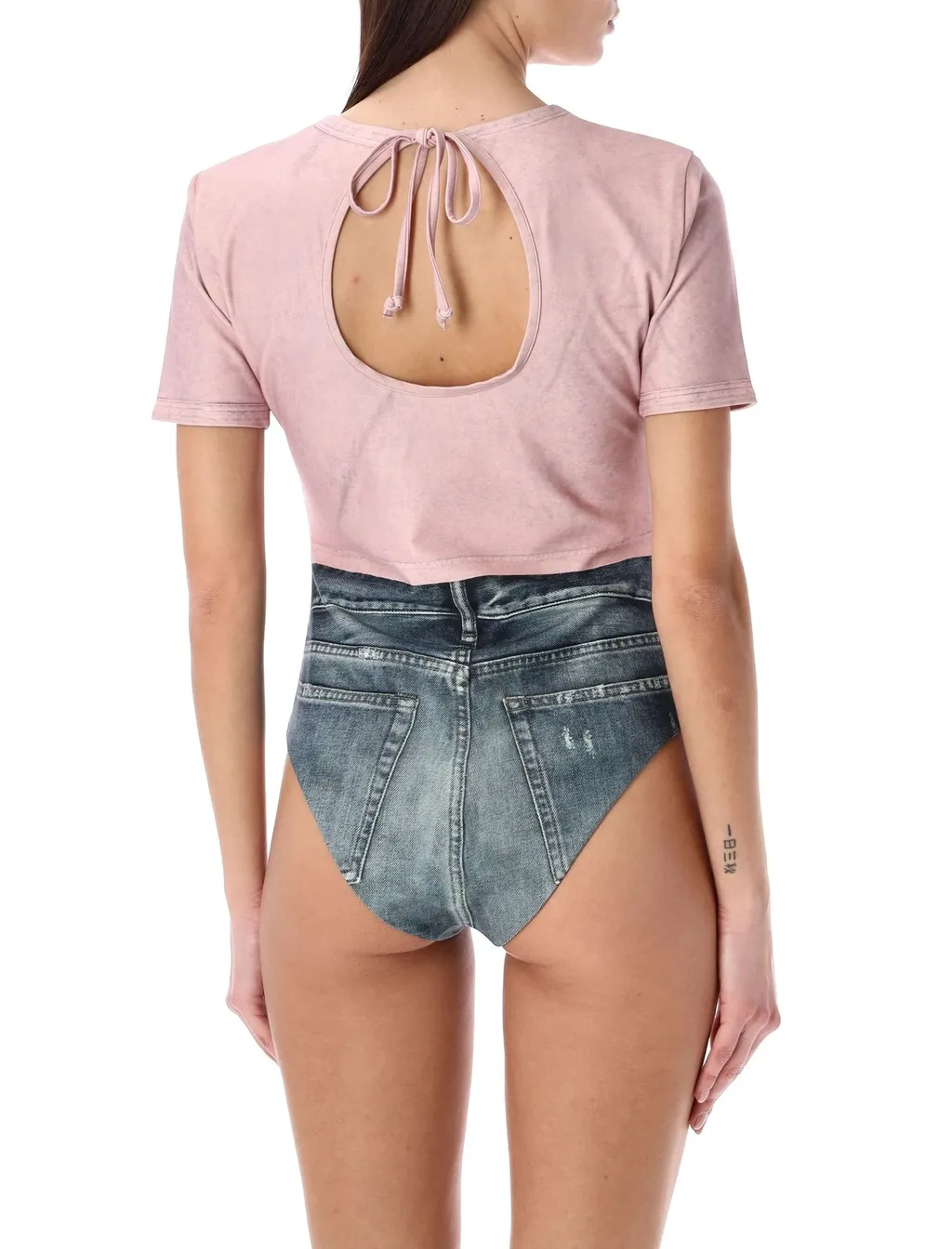 Denim Effect Bodysuit