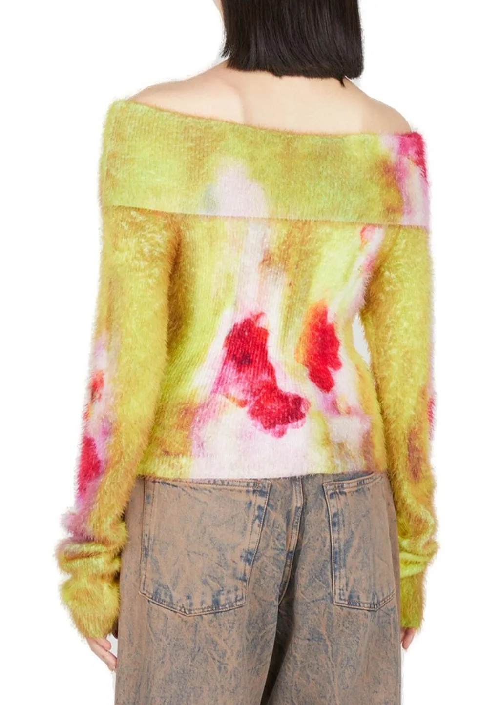 Off-The-Shoulder Fuzzy Sweater
