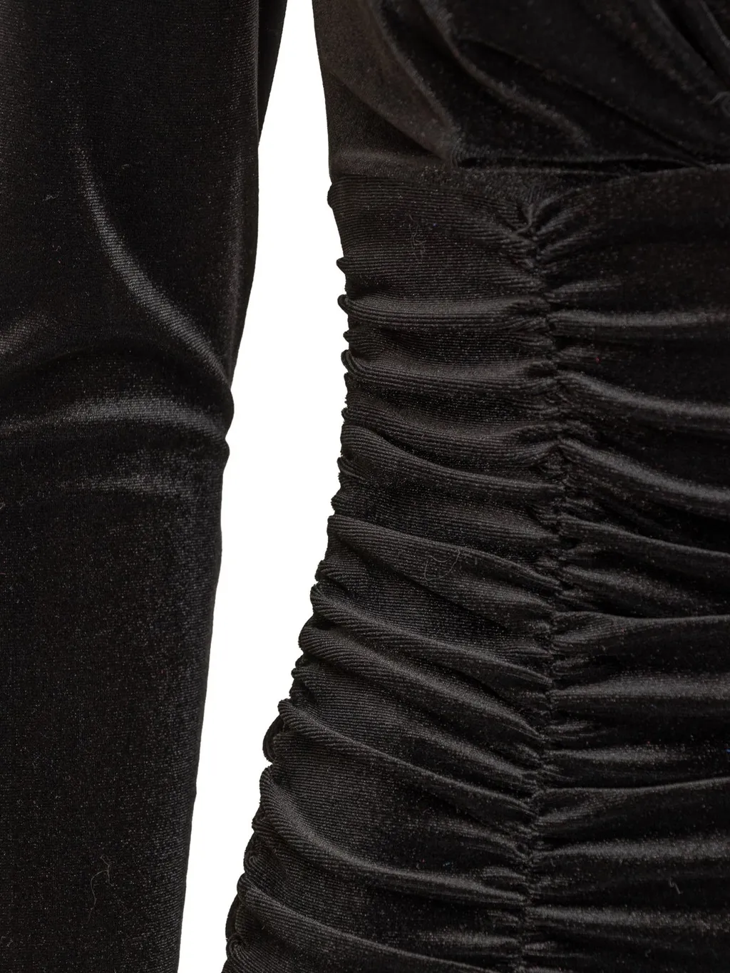 Velvet Ruched Mini Dress