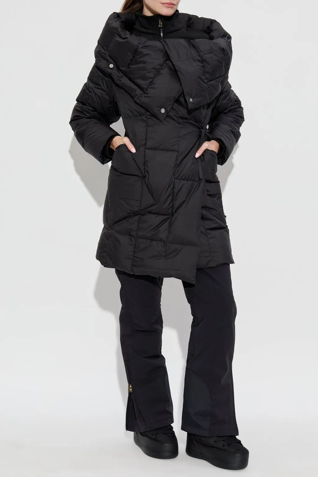 Down Puffer Coat With Asymmetrical Closure