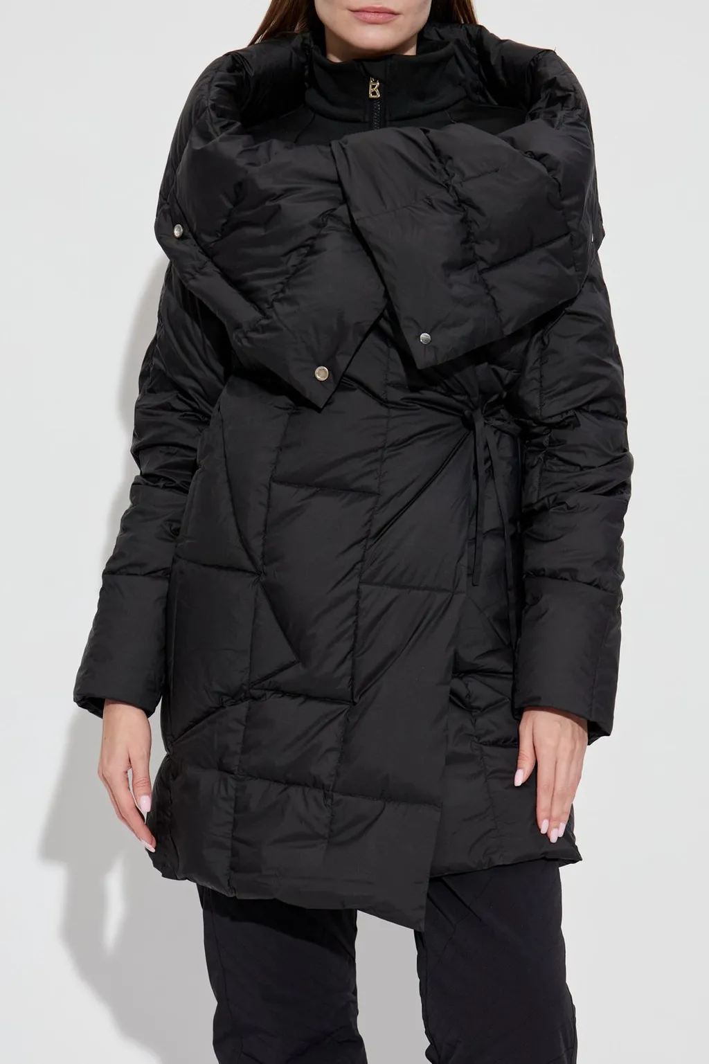 Down Puffer Coat With Asymmetrical Closure