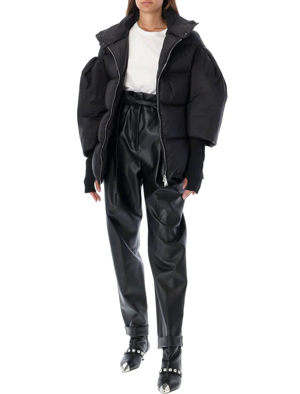 Puffer Jacket With Dramatic Sleeves