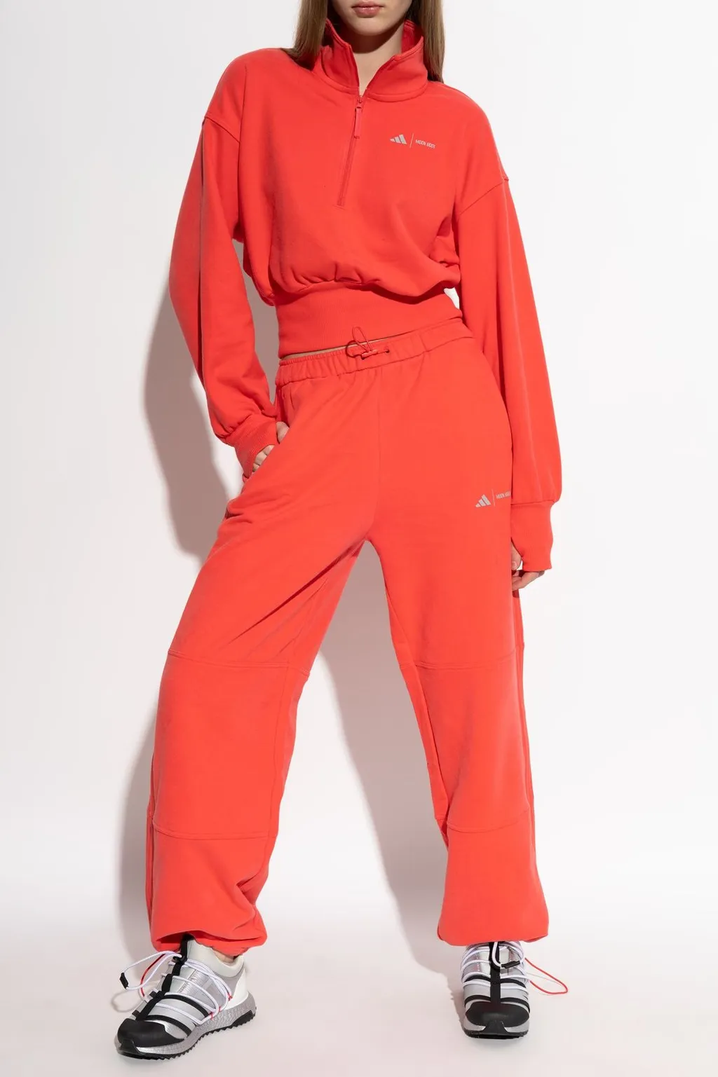 Cropped Zip-Up Sweatshirt