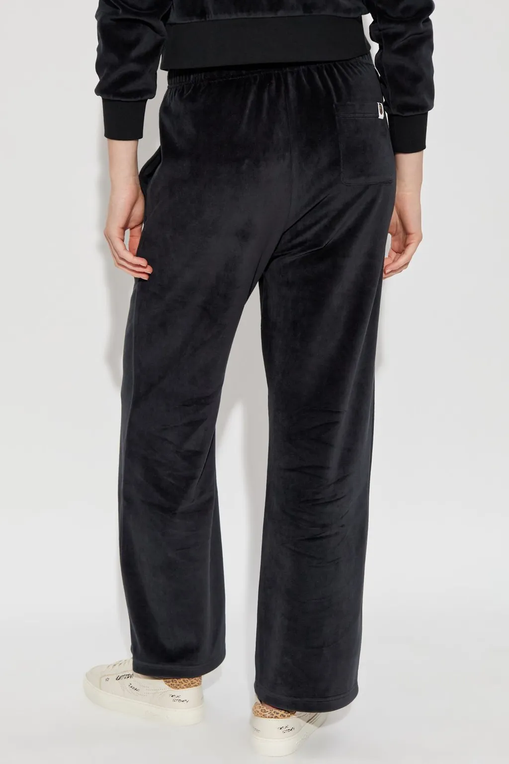 Velour Wide-Leg Pants