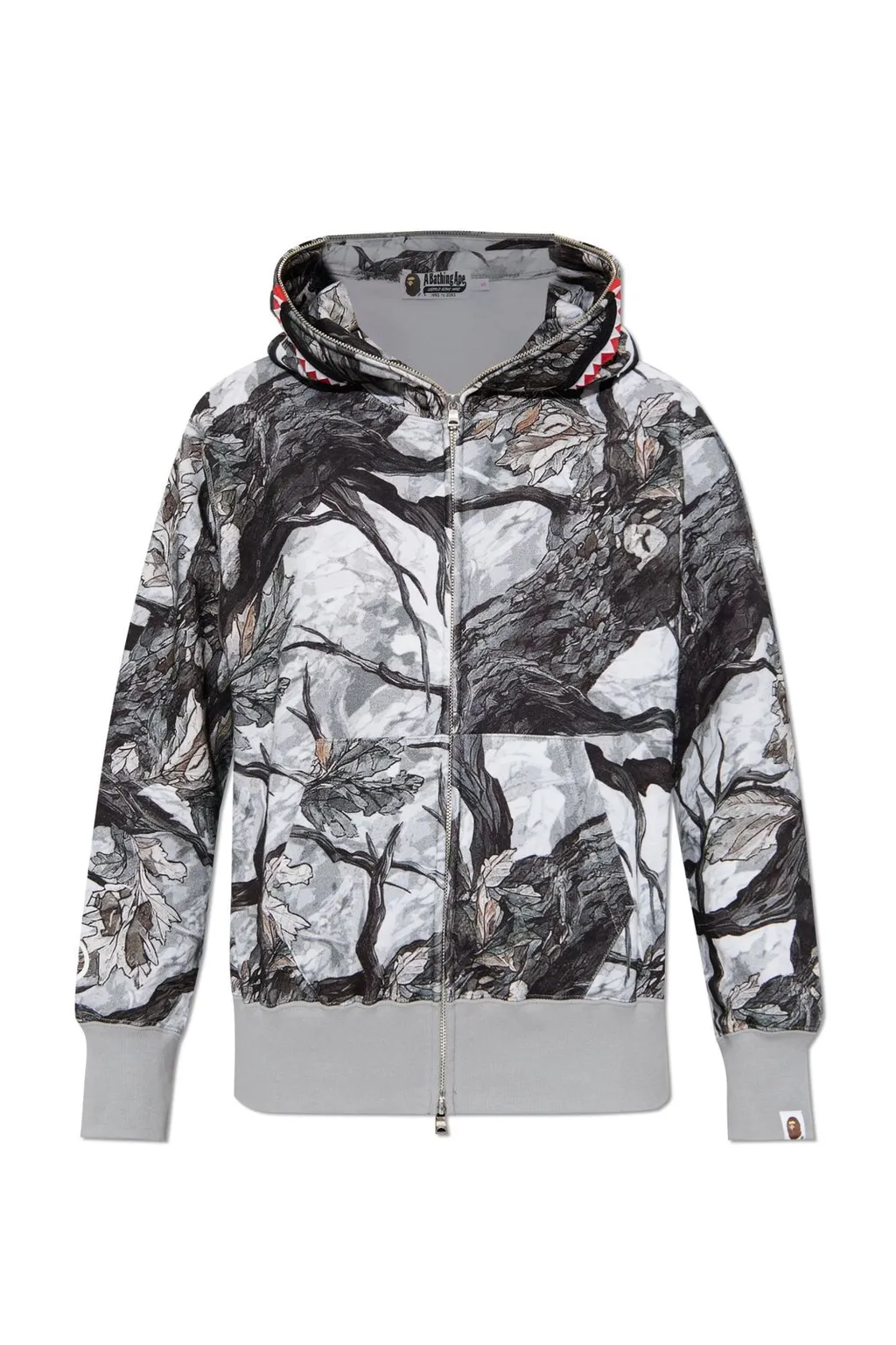 Zip-Up Hoodie With Camouflage Print
