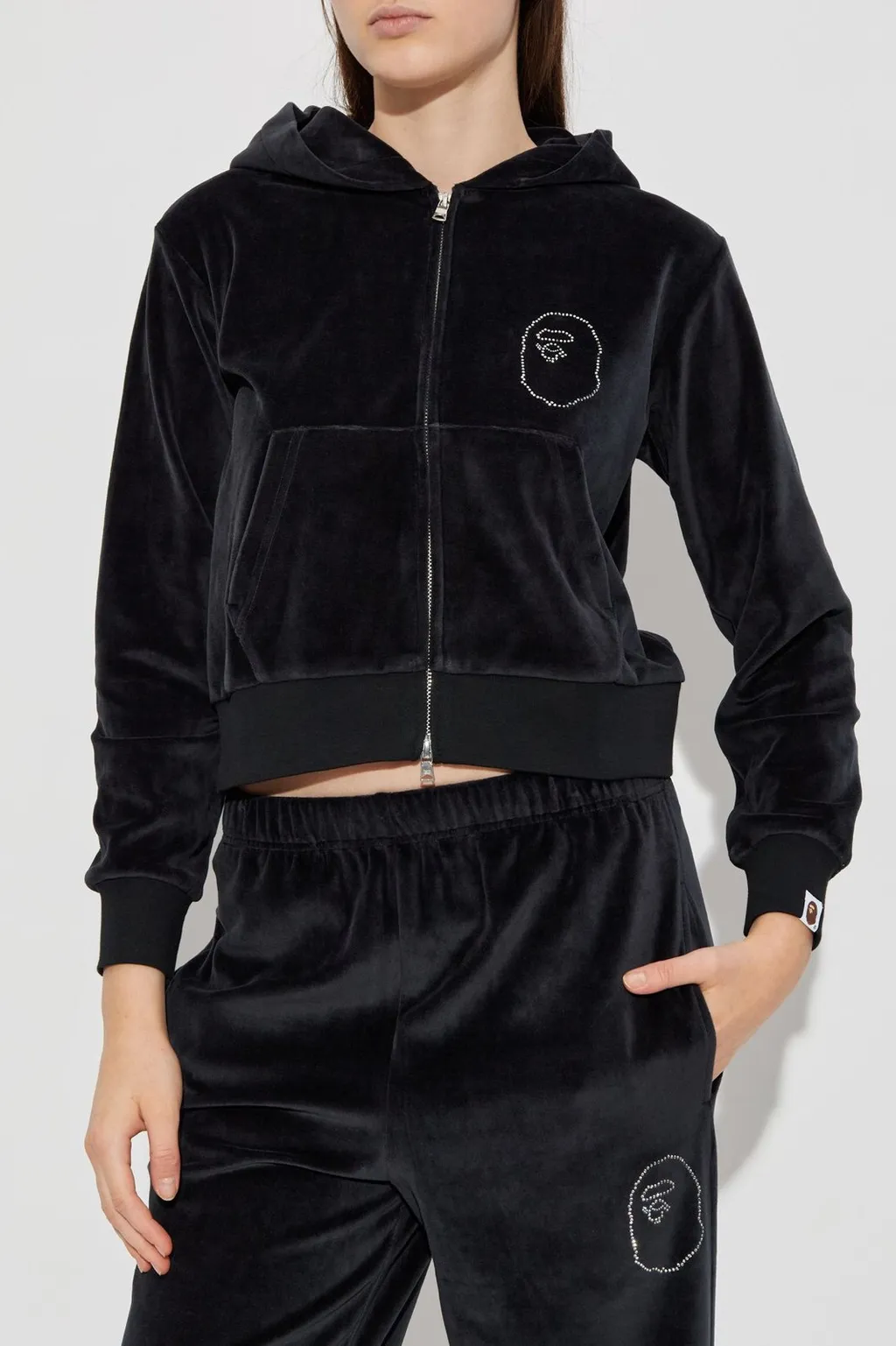 Velour Zip Hoodie