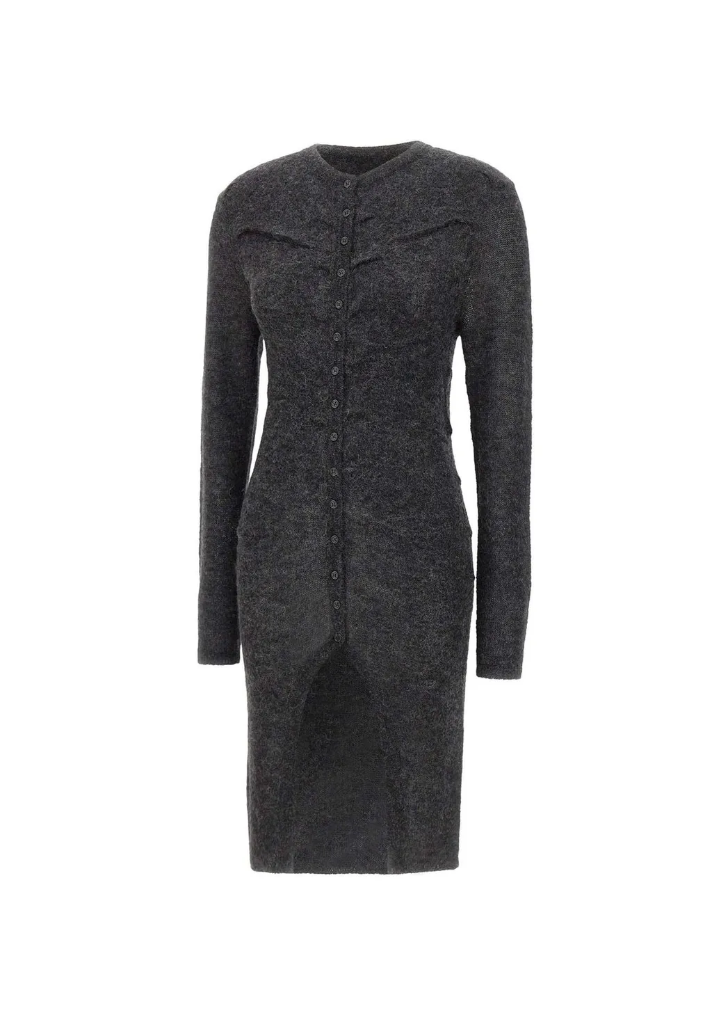 Long-Sleeve Button-Up Dress