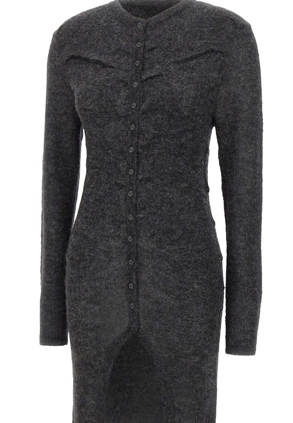 Long-Sleeve Button-Up Dress