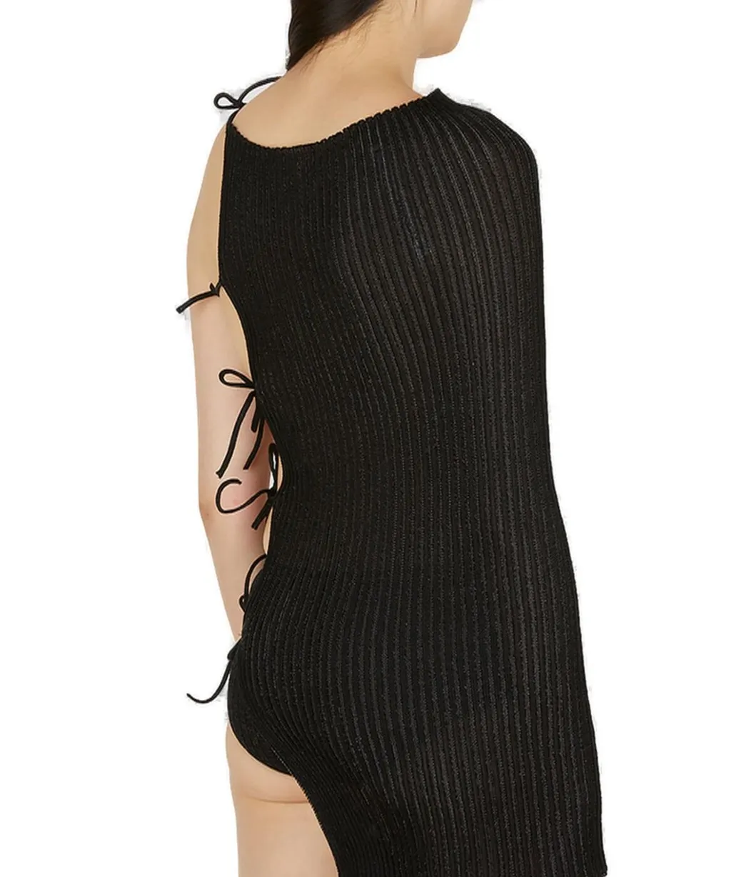 Asymmetric Knit Bodysuit