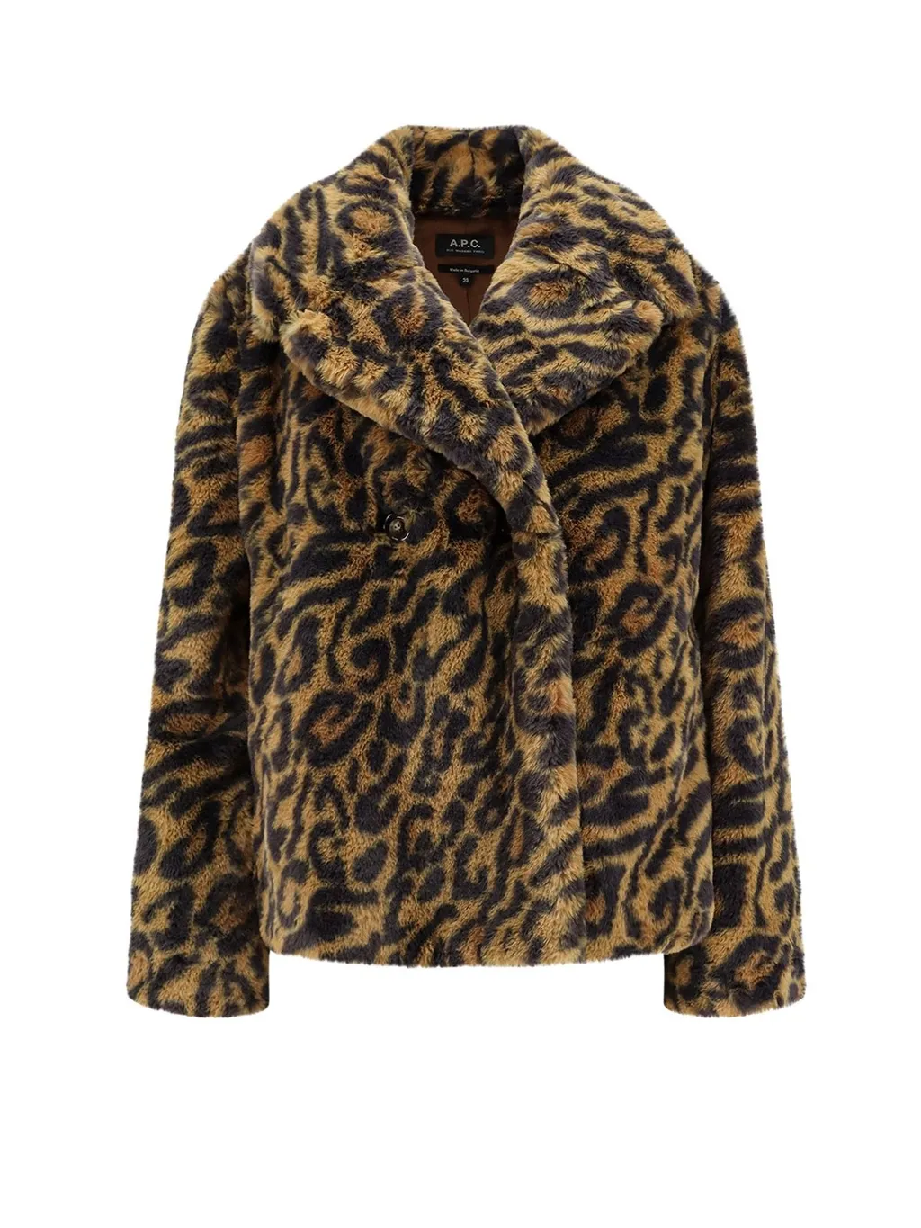 Leopard Print Faux Fur Jacket