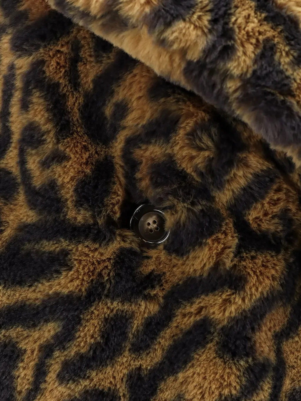 Leopard Print Faux Fur Jacket