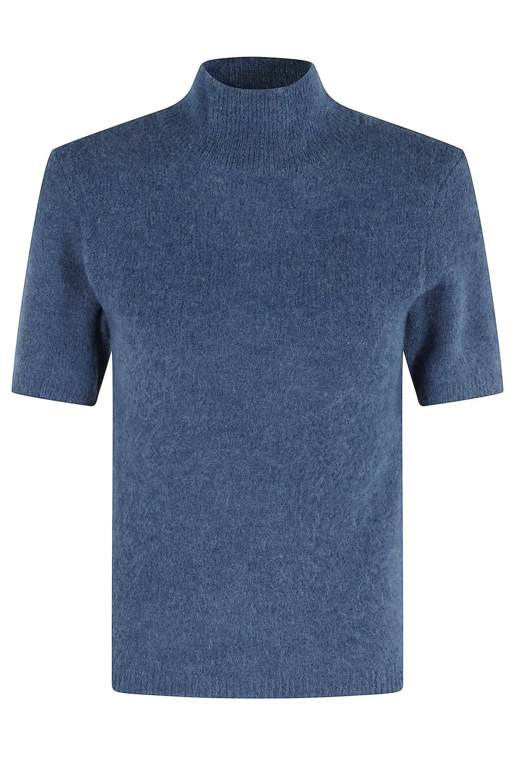Mock Neck Short Sleeve Sweater