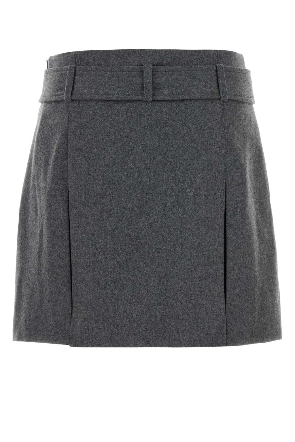 Pleated Belted Mini Skirt