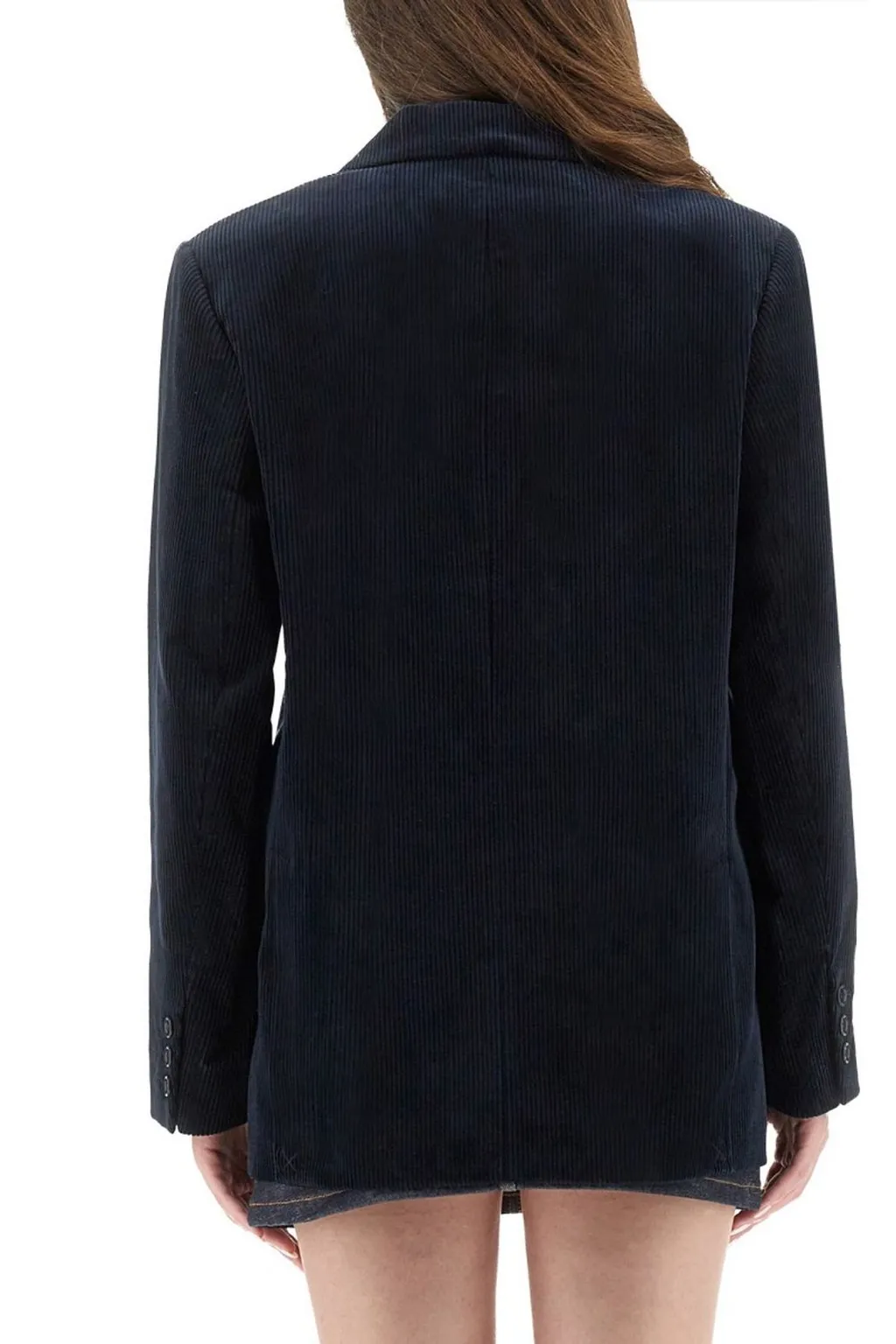 Double-Breasted Corduroy Blazer