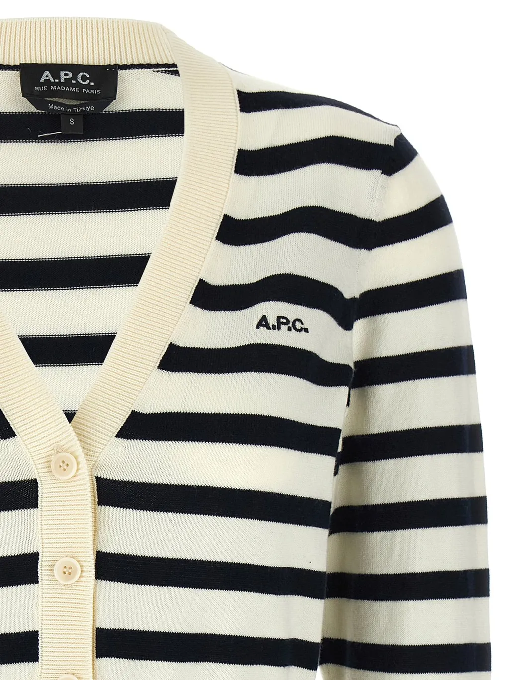 Striped V-Neck Cardigan