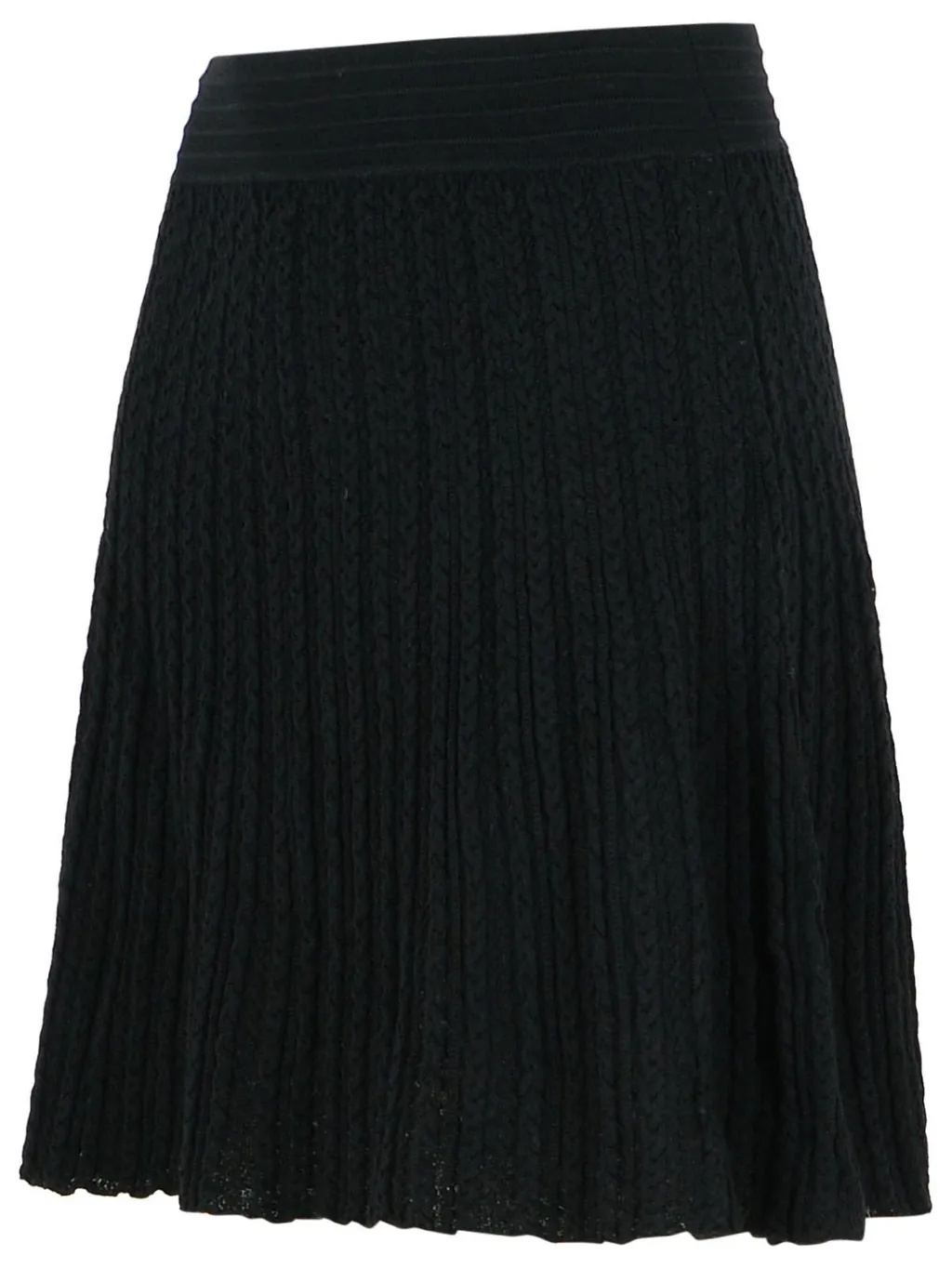 Pleated Knit Skirt