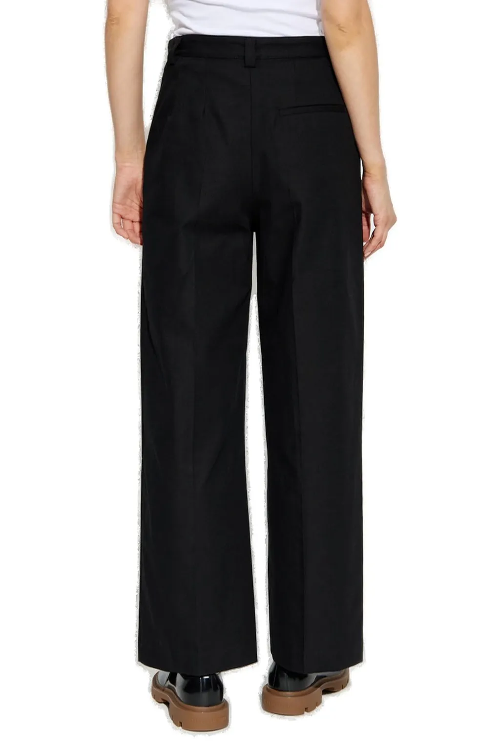 Pleated Wide-Leg Trousers