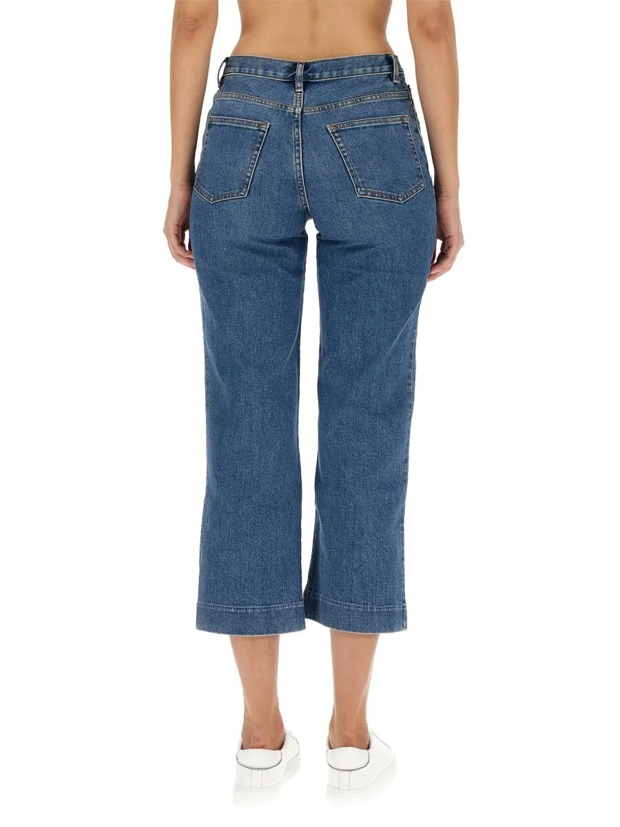 Cropped Wide Leg Jeans