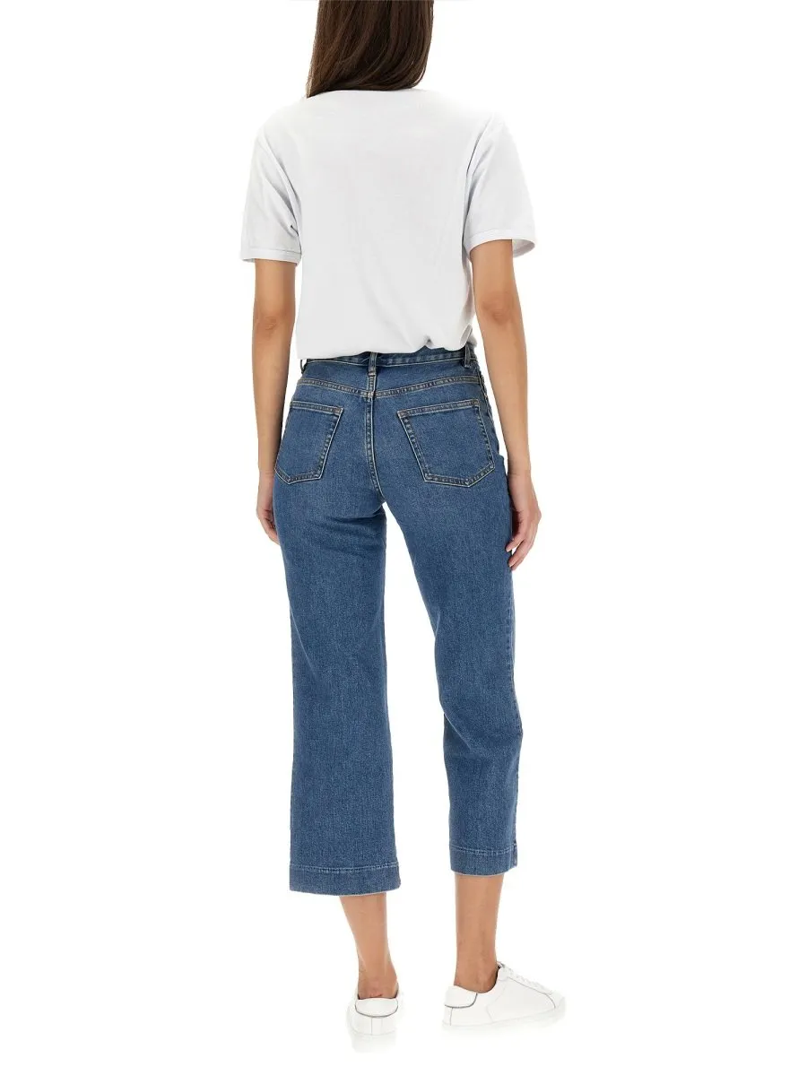 Cropped Wide Leg Jeans