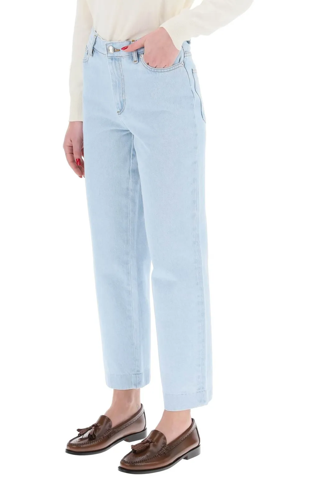 High-Rise Straight-Leg Jeans